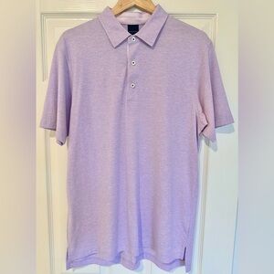 Dunning Golf Polo Men’s Medium Purple Performance Stretch Short Sleeve Shirt